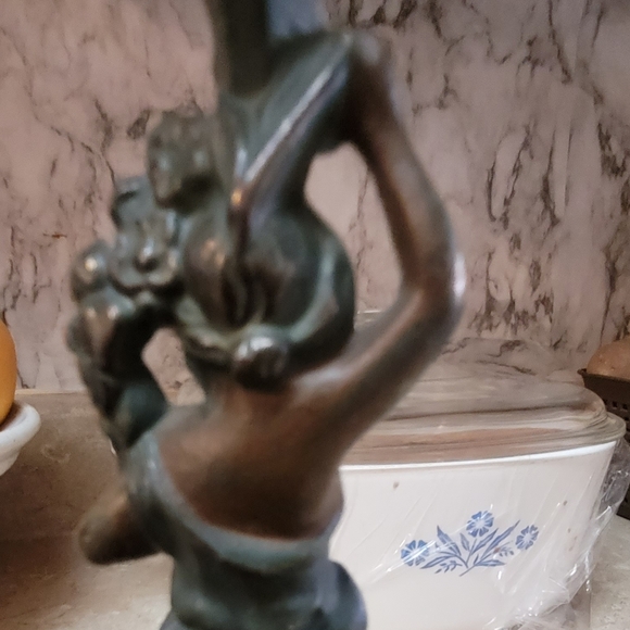 antique bronze candle stick holder set of 2 candle sticks - Picture 5 of 10